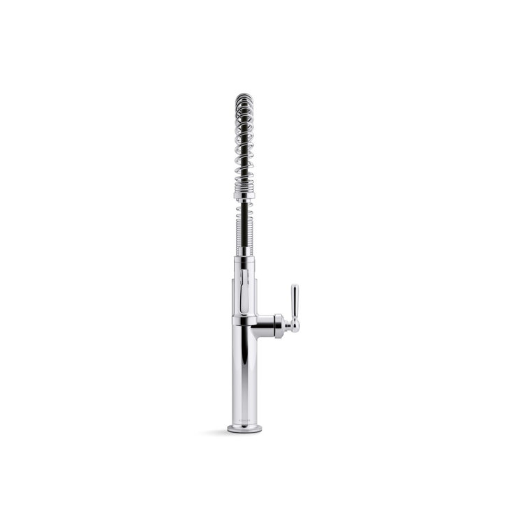 Polished Chrome Semi-Professional Kitchen Faucet with Pull-out Spray