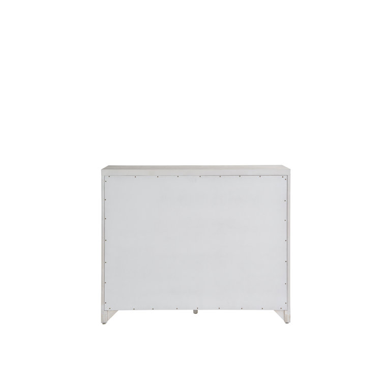 White Coastal 6-Drawer Soft Close Dresser with Felt Lined Drawer