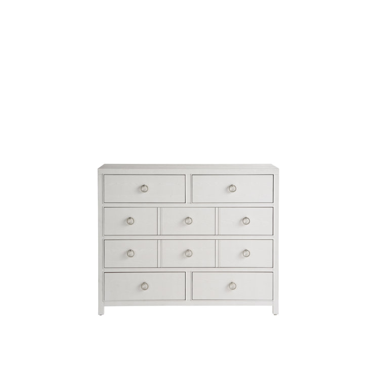 White Coastal 6-Drawer Soft Close Dresser with Felt Lined Drawer