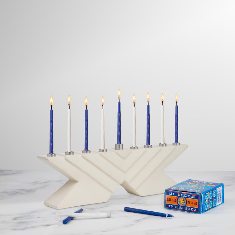 Frank Lloyd Wright Inspired Ceramic Menorah