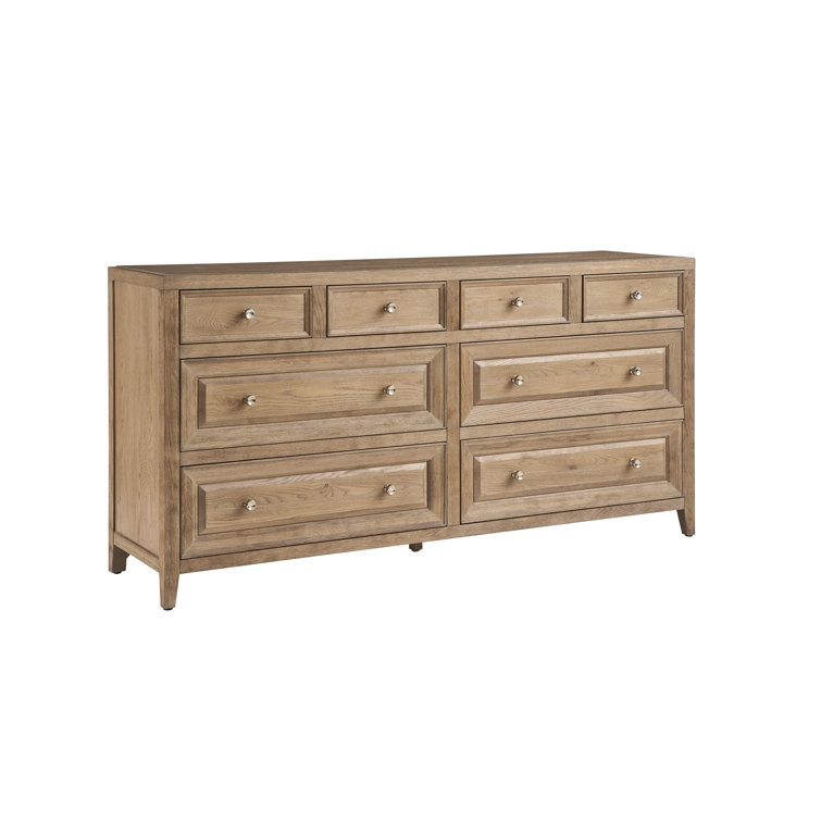 Gray Double Dresser with Soft Close Drawers and Felt Lined Trays