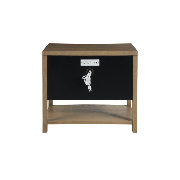 Sand Dune 2-Drawer Nightstand with USB Ports