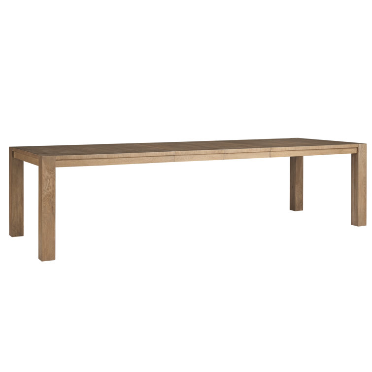 Natural Oak Extendable Rectangular Dining Table for Ten