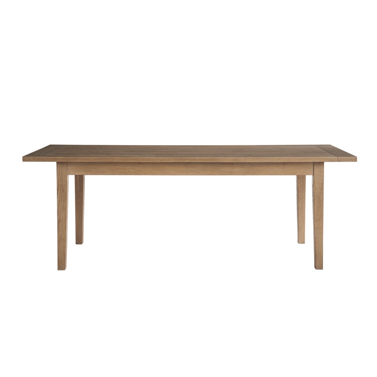 Natural Oak Mid-Century Modern Rectangular Dining Table