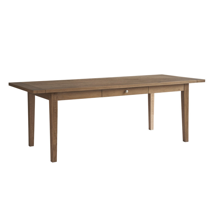 Natural Oak Mid-Century Modern Rectangular Dining Table