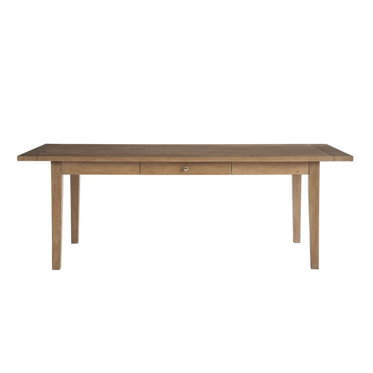 Natural Oak Mid-Century Modern Rectangular Dining Table