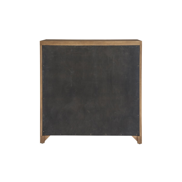 Natural Tan Oak Coastal Bar Cabinet with Wine Storage