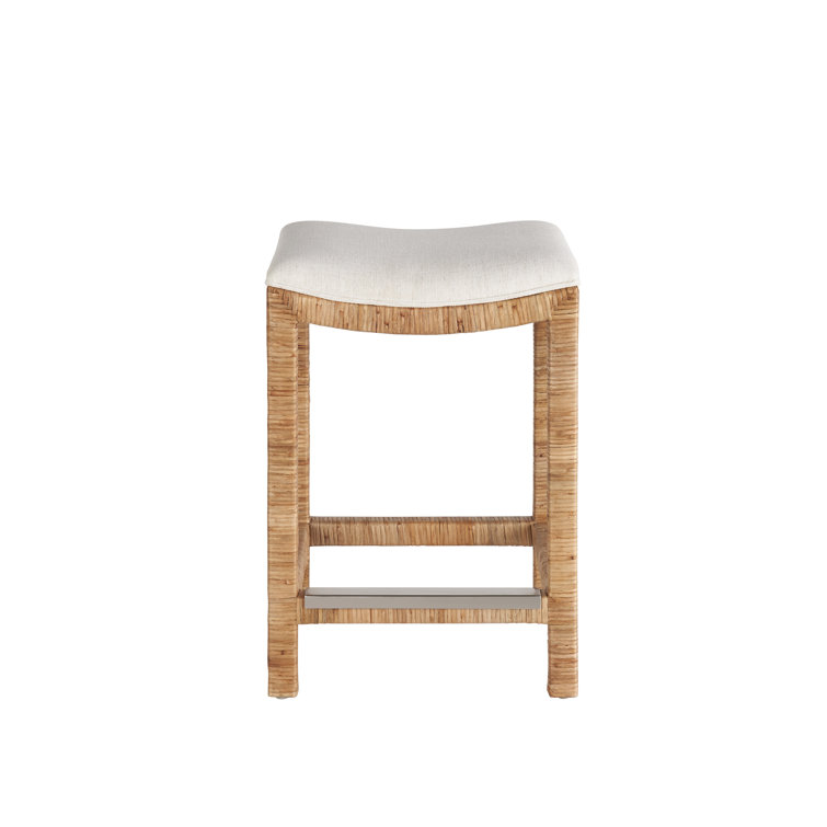 Natural Rattan Console Table with Stools and Stone Top
