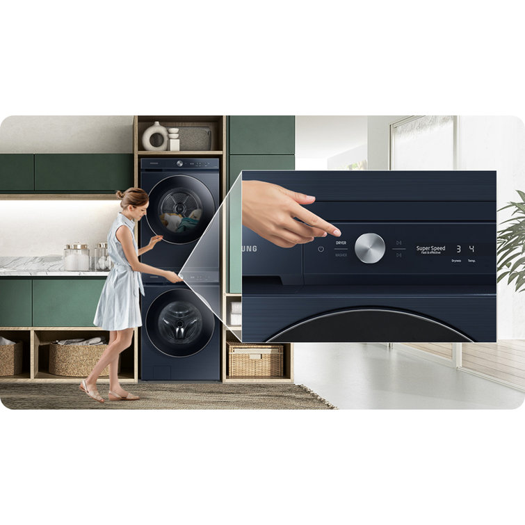 Brushed Navy 7.8 cu. ft. Front Load Electric Dryer with AI Optimal Dry