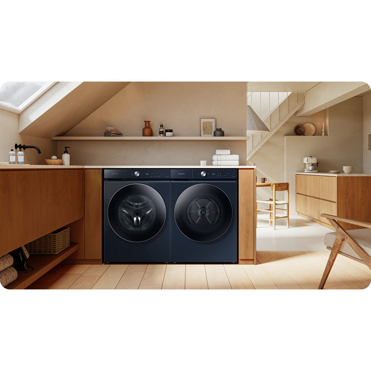 Brushed Navy 7.8 cu. ft. Front Load Electric Dryer with AI Optimal Dry