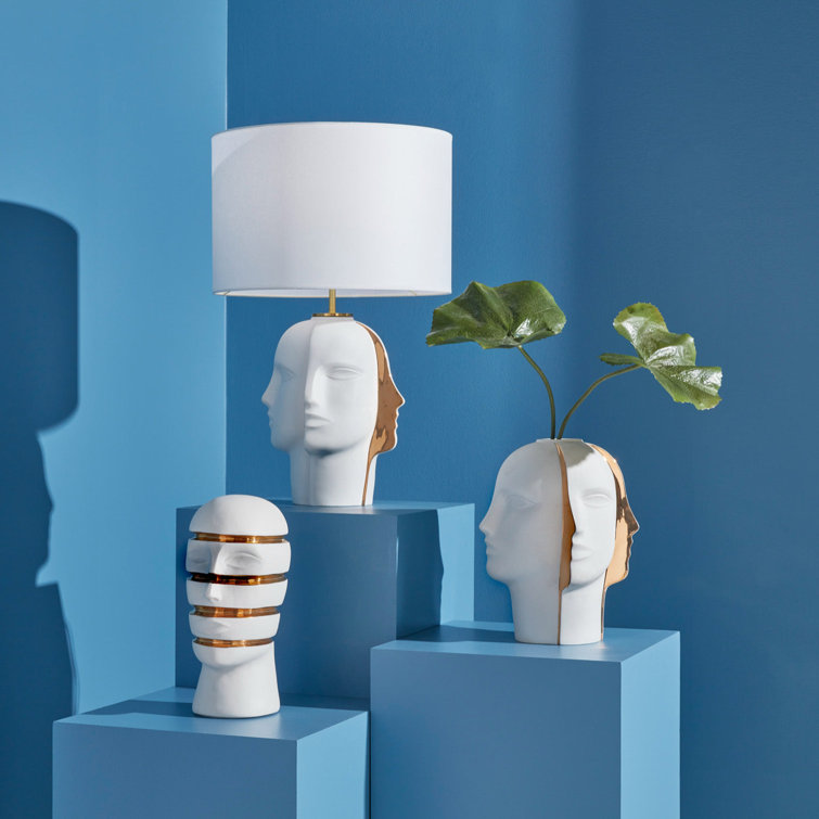 White and Gold Porcelain Novelty Table Vase