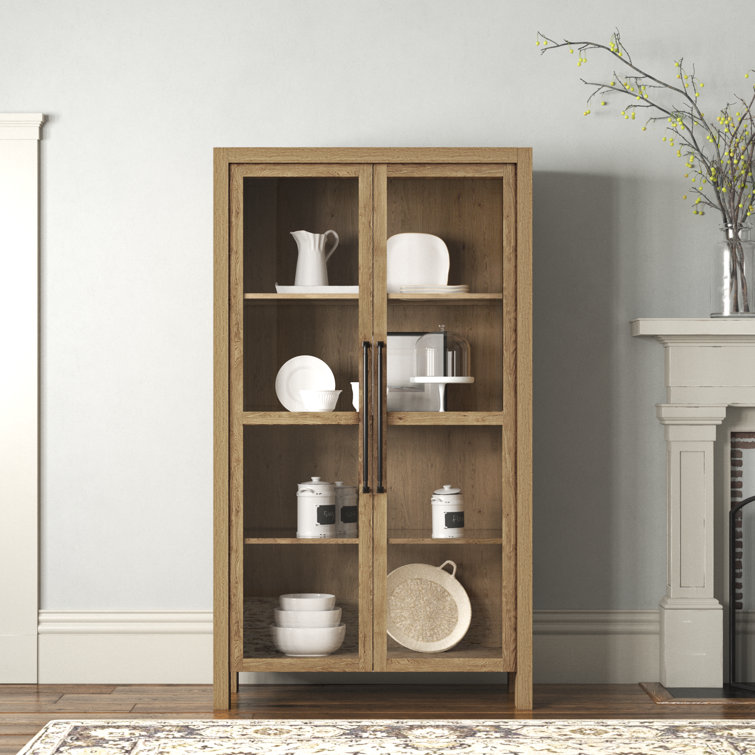 Laroche Natural Oak and Glass Display Cabinet