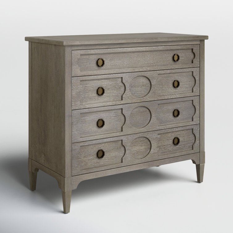 Transitional Smoke on the Water 4-Drawer Oak Dresser