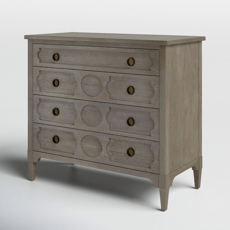 Transitional Smoke on the Water 4-Drawer Oak Dresser