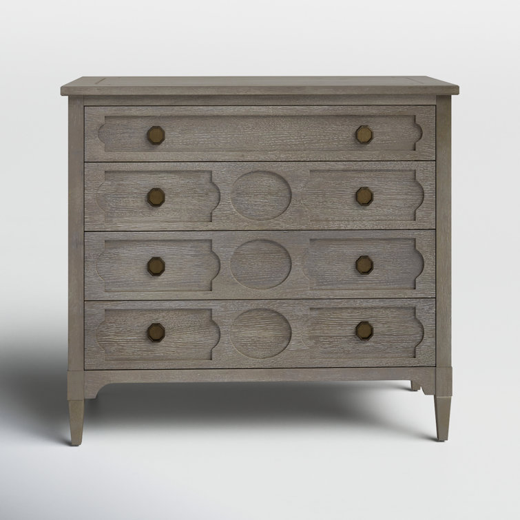 Transitional Smoke on the Water 4-Drawer Oak Dresser