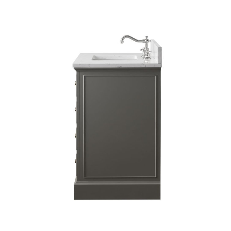 Thompson 36'' Gray Freestanding Bathroom Vanity with Ceramic Sink