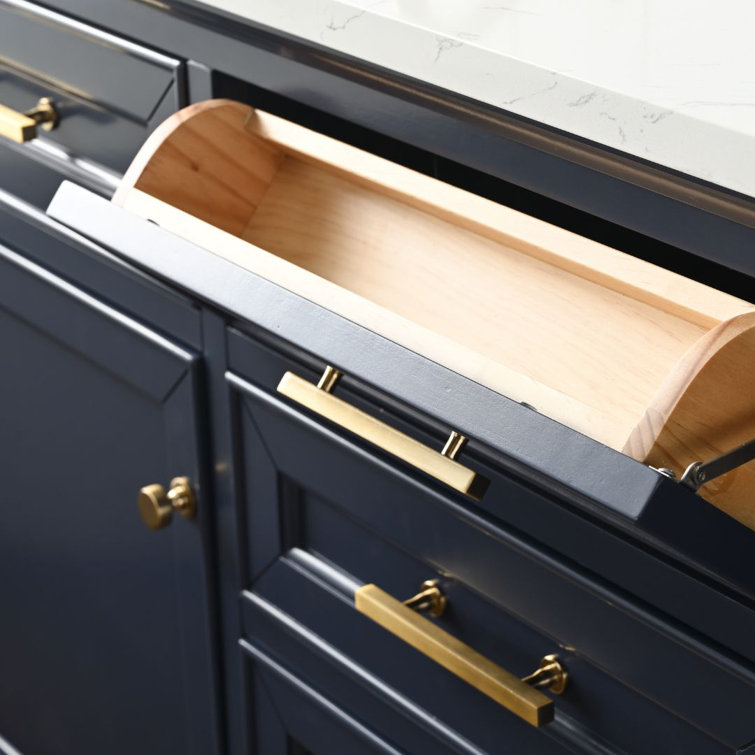Indigo Blue Double Vanity with Carrara White Top