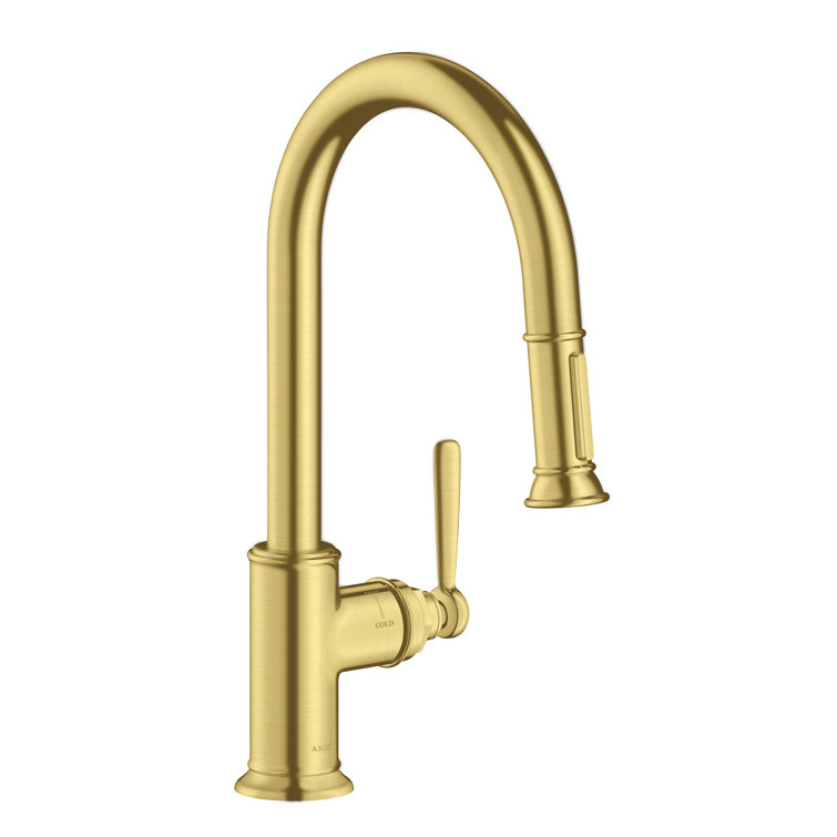 Brushed Black Chrome Pull-Down Kitchen Faucet with Spray