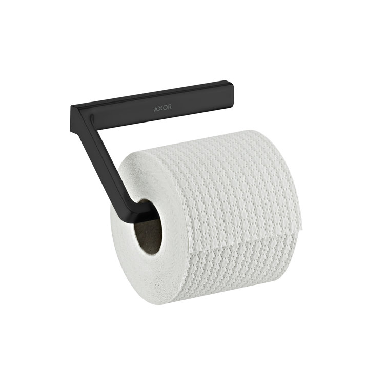 Matte Black SoftSquare Toilet Paper Holder without Cover