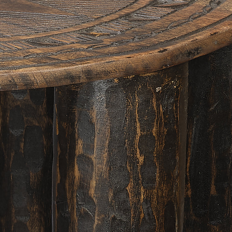 Naga Dark Antique Mango Wood End Table