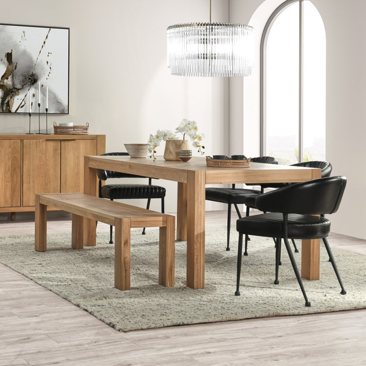 Sophisticated Jet Black Iron Frame Dining Chair with Top Grain Leather