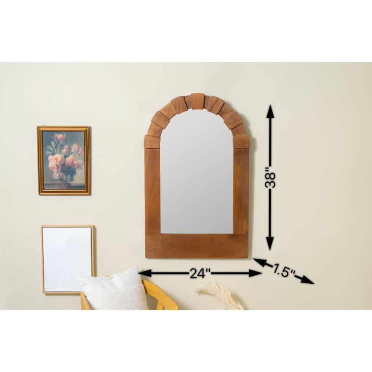 Penny 29'' H Hand-Finished Wood Wall Mirror