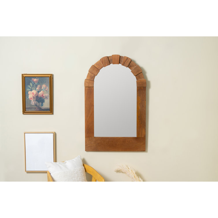 Penny 29'' H Hand-Finished Wood Wall Mirror