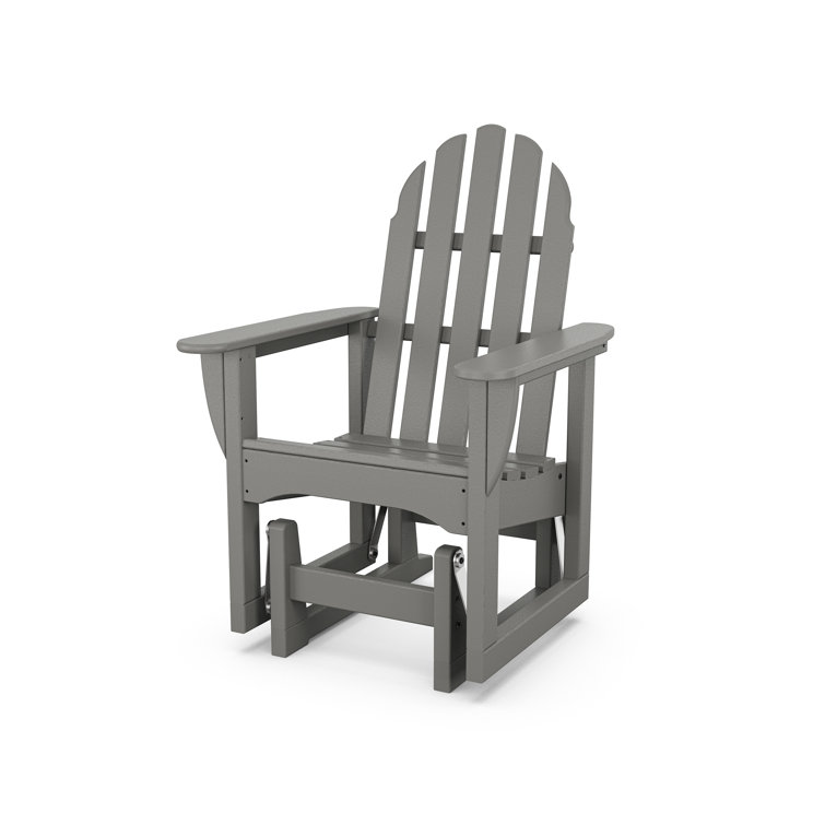 Slate Gray POLYWOOD Classic Adirondack Glider Chair