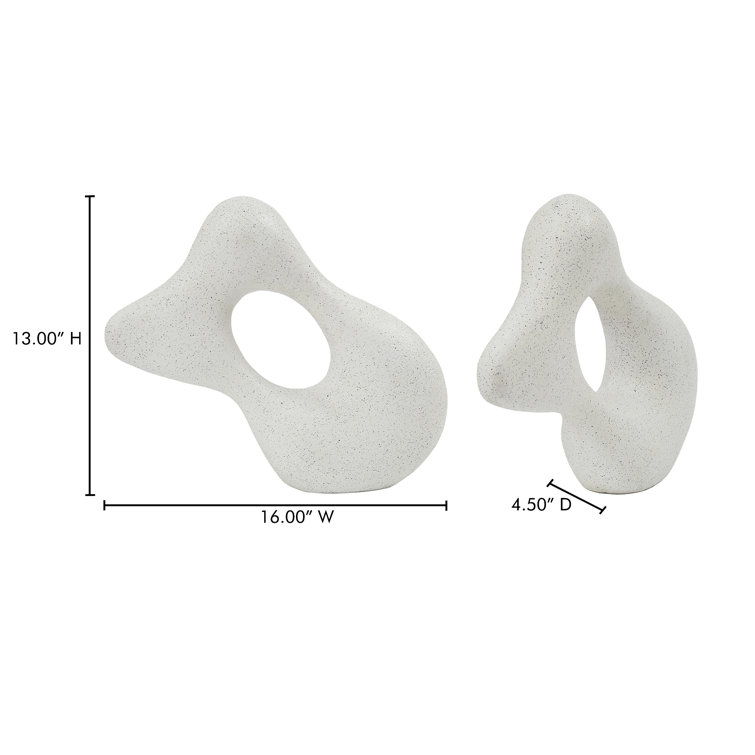 White EcoMix Handmade Abstract Sculpture