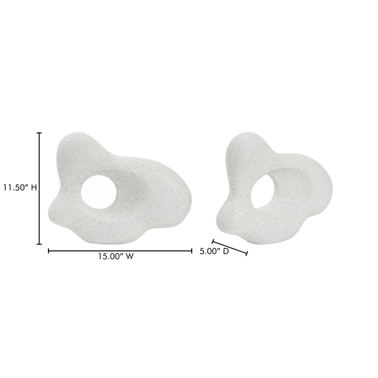 White EcoMix Handmade Abstract Sculpture