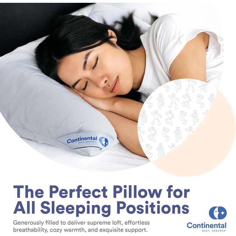 King Size Soft White Down and Feather Pillows, 2-Pack