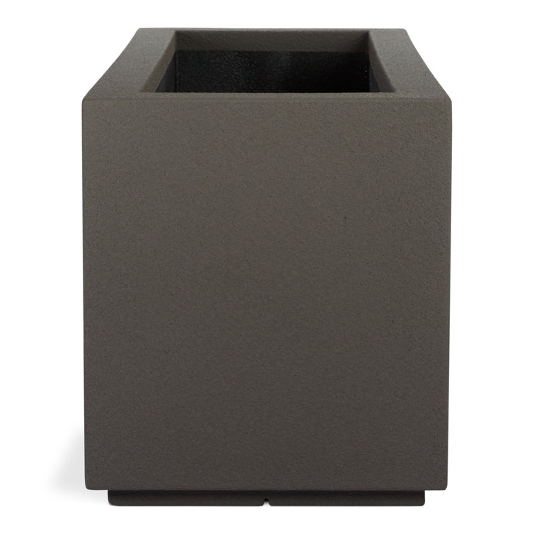 Slate Gray Tall Lightweight Outdoor Polymer Planter Box