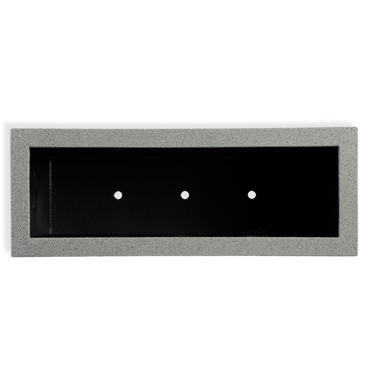 Gray Granite Extra Large Polymer Outdoor Rectangular Planter