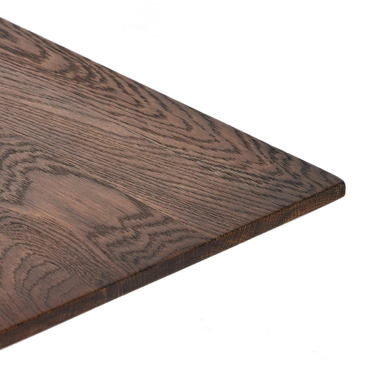 Brown Solid Oak Trestle Dining Table for Ten
