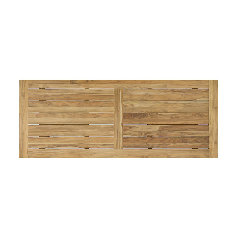 Narelle 107.75'' Natural Teak Rectangular Outdoor Dining Table