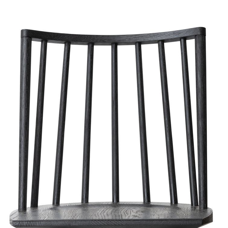 Black Oak Swivel Counter Stool with Full Back