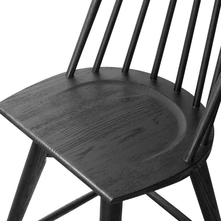 Black Oak Swivel Counter Stool with Full Back