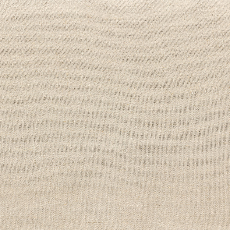 Belgian Linen Slipcovered Loveseat with Solid Oak Legs