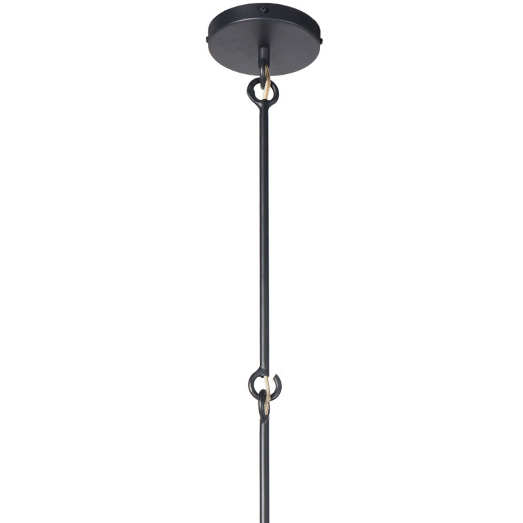 Meredith Large Black Textured Glass Chandelier