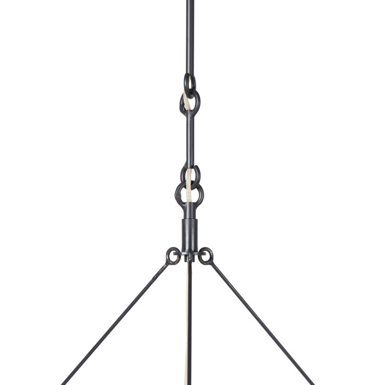 Meredith Large Black Textured Glass Chandelier