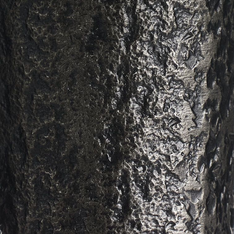 Black Textured Metal Table Lamp with White Shade