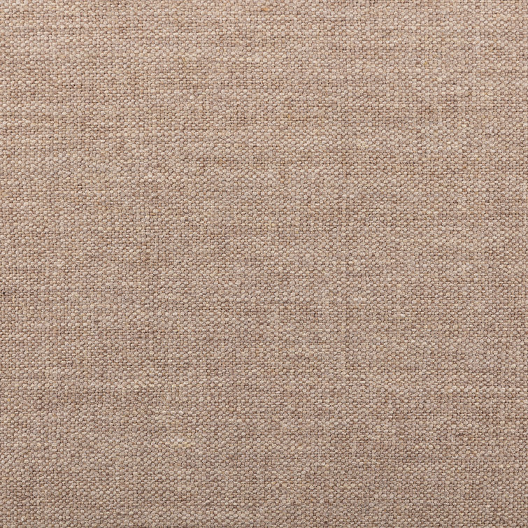 Beige Upholstered Wooden Counter Stool with Tapered Legs