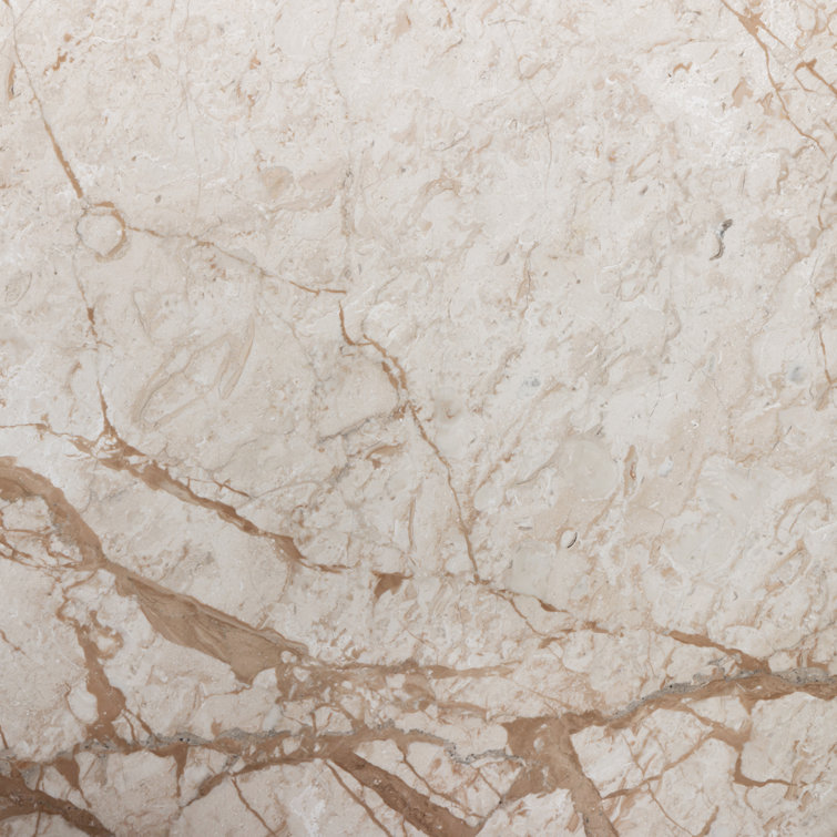 Desert Taupe Marble Rectangular Plinth End Table