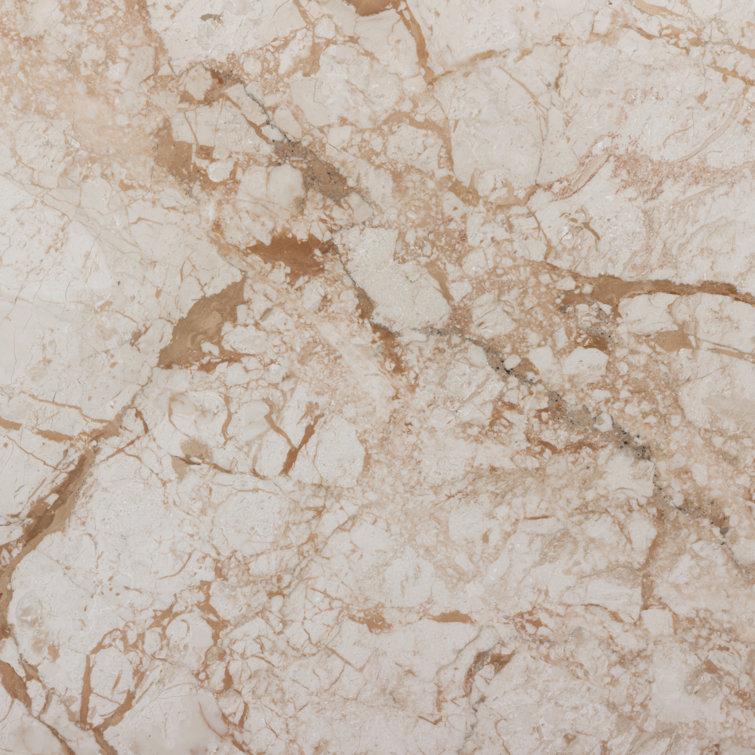 Desert Taupe Marble Rectangular Plinth End Table