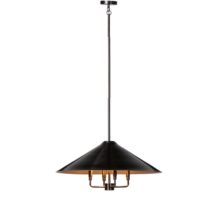 Oil-Rubbed Bronze 32'' Iron Plug-In Chandelier