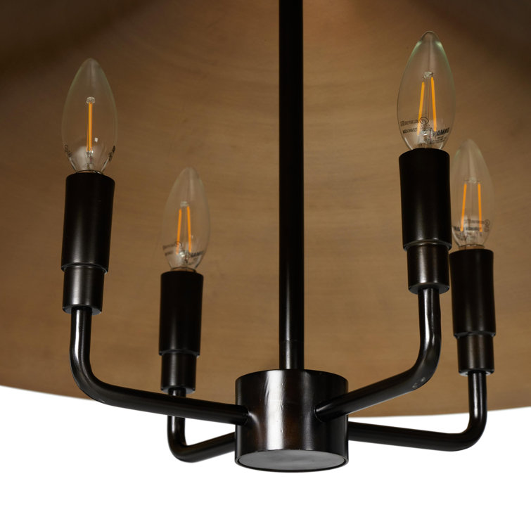 Oil-Rubbed Bronze 32'' Iron Plug-In Chandelier