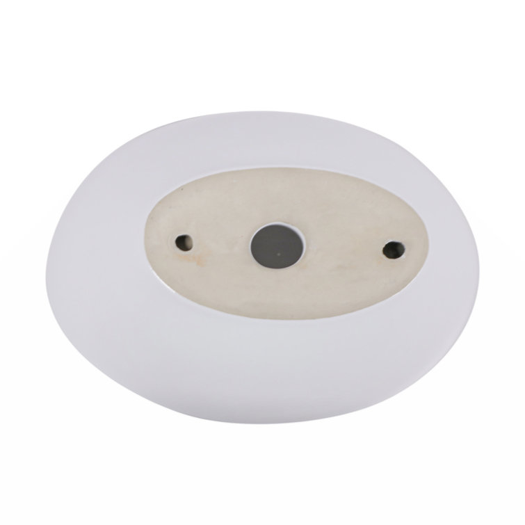 Glossy White Rectangular Ceramic Bathroom Sink