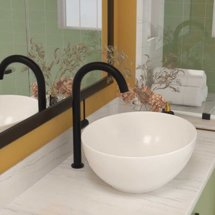 Glossy White Rectangular Ceramic Bathroom Sink