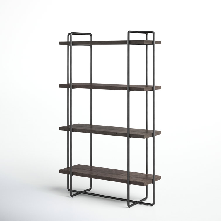 Stilo Urban Industrial 50'' Brown Reclaimed Wood Etagere