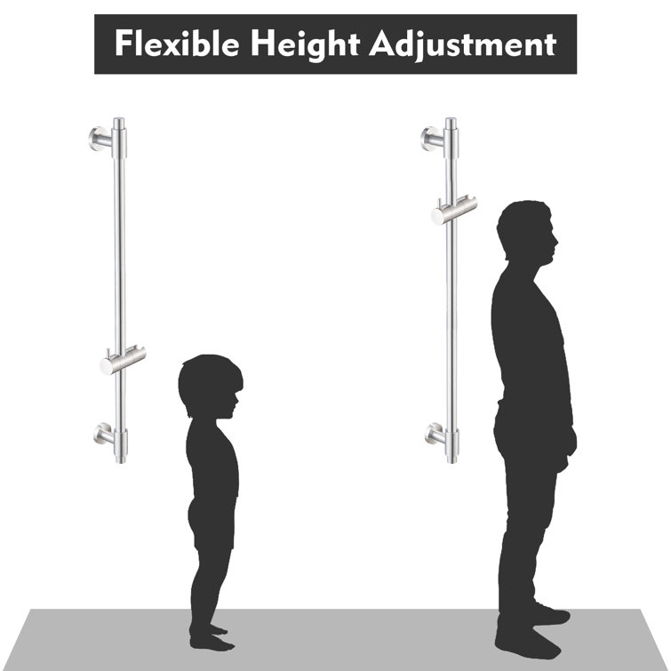 30-Inch Stainless Steel Adjustable Shower Slide Bar